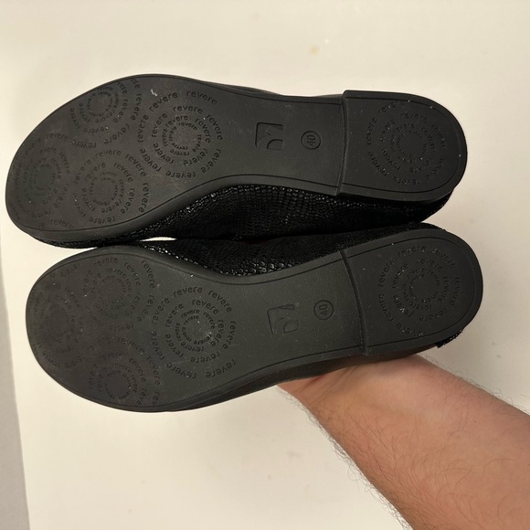 Revere Nairobi Orthotic Ballet Flat | Built-in Arc Support - Black Lizard Sz 40 - Picture 8 of 13